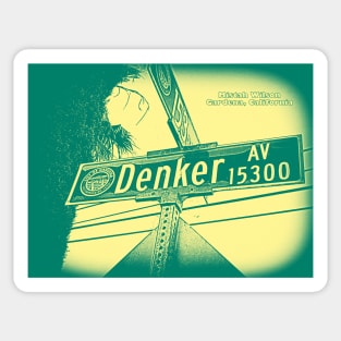 Denker Avenue, Gardena, California by Mistah Wilson Sticker